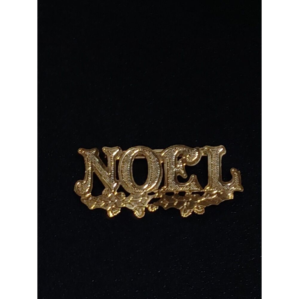 Vintage Gold-Toned NOEL Brooch